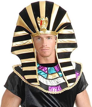 Egyptian Tutankhamun Hat with Cobra Snake Figure