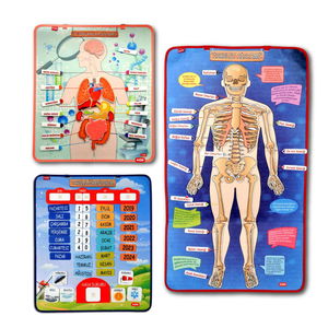 3 Sets -106 Pieces Internal Organs, Skeletal System and Calendar Learning Felt Velcro Wall Boards, Educational Toys