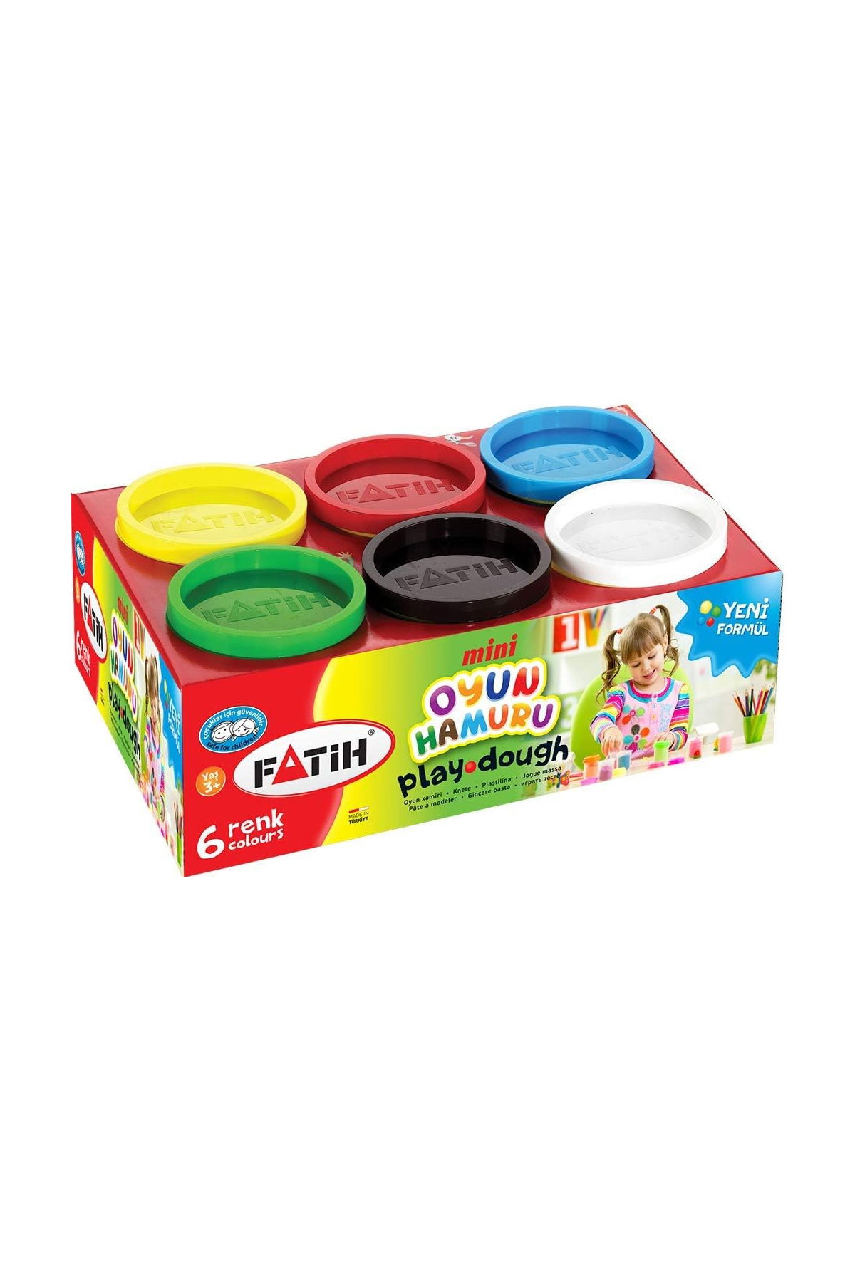 Fatih 6 Colors Play Dough FA50072OH6R 6 Colors 6 x 130 = 780 Grams