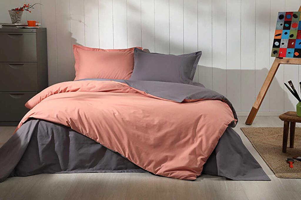 Özdilek Single Ranforce Duvet Cover Colormix Tile Anthracite