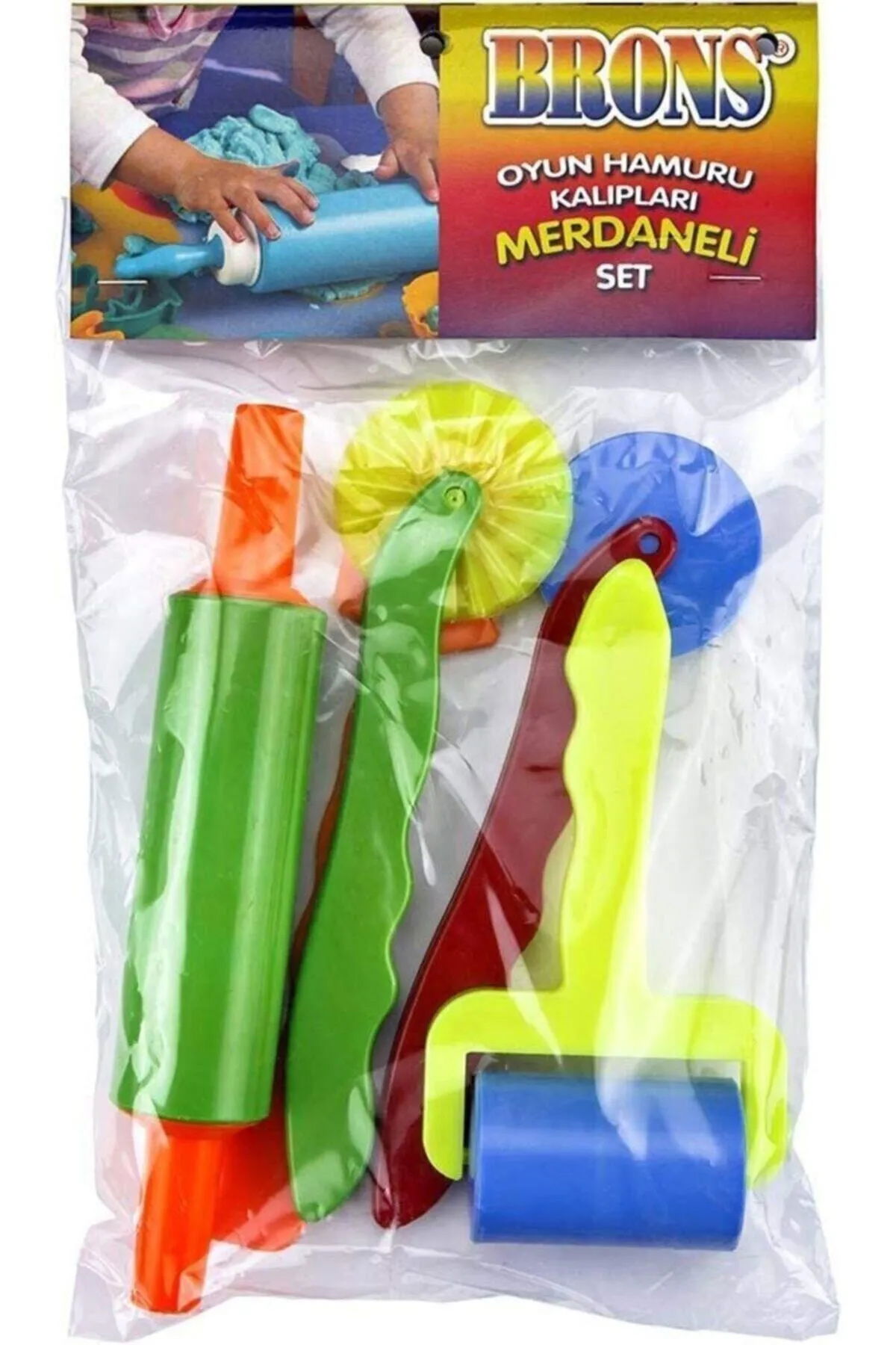 Brons Playdough Mold Rolling Pin and Knife Set