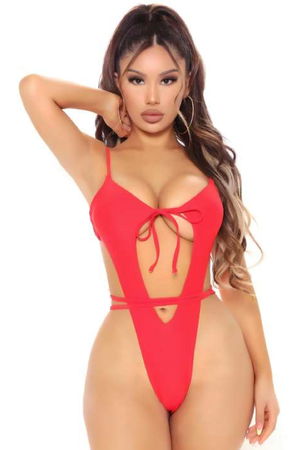 Women Babydoll Fantasy Harness Erotic Outfit 2051 Red - Turk