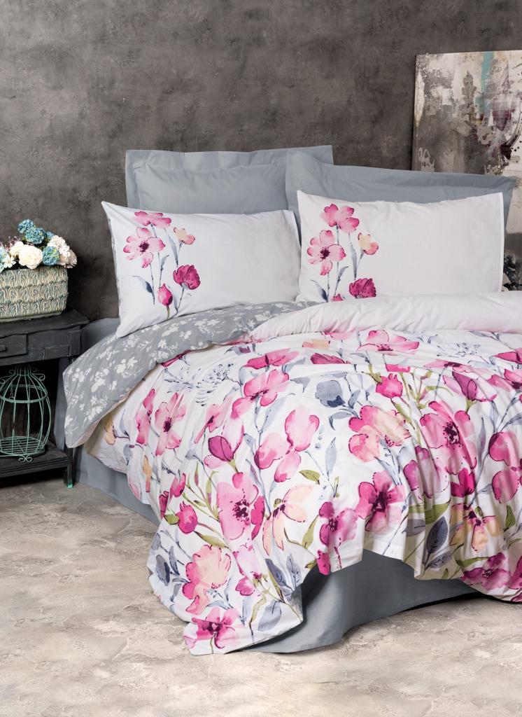 Ranforce Duvet Cover Set Double Carla Gray