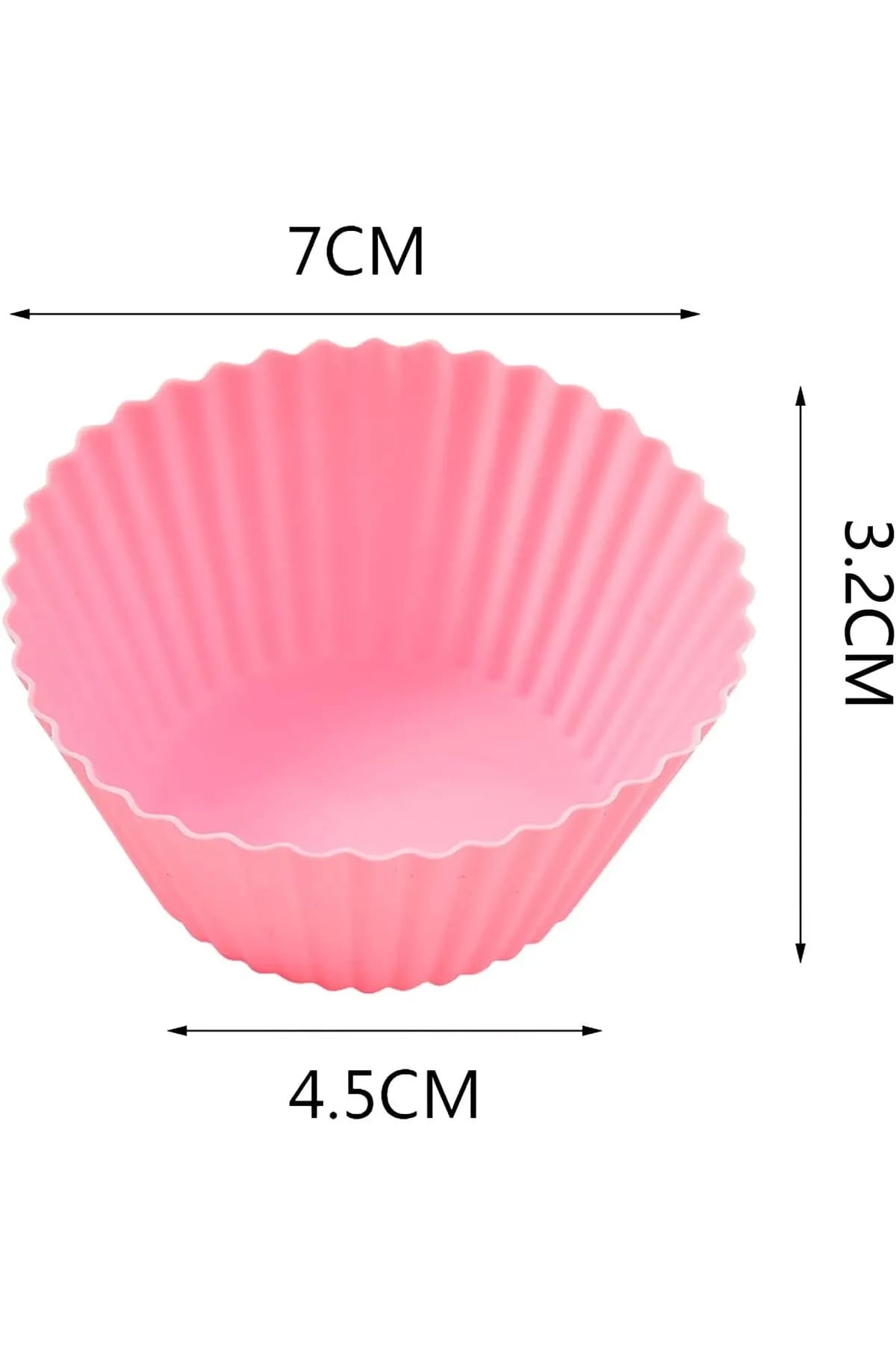 6 Pieces Washable Mini Serrated Muffin Mold- Ribbed Cake-Cupcake-Colorful Pastry Container