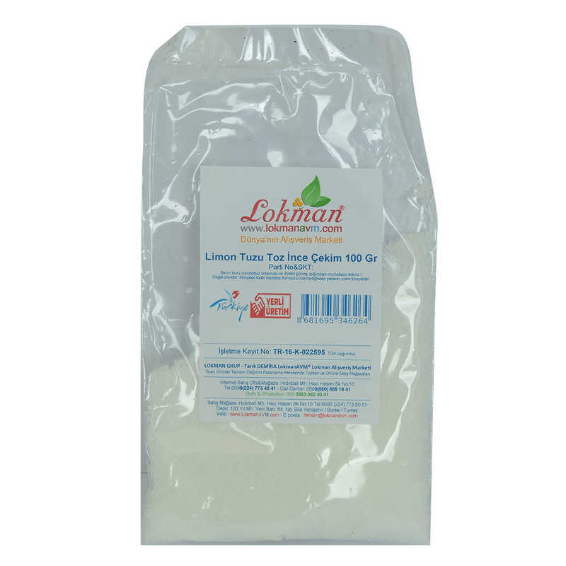 Lemon Salt Powder Fine Grind 100 Gr Package