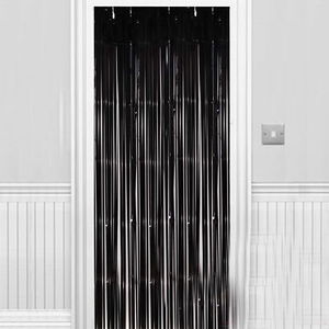 Black Color Glitter Wall and Door Curtain 100x220 cm