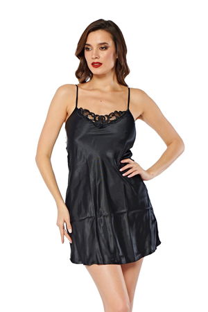 Black Satin Nightdress