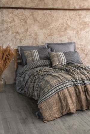 Toprak Timbre Anthracite Single Duvet Cover Set