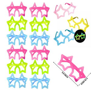 Phosphorescent Star Model Glow Party Glasses Glow In The Dark Glasses 12Pcs