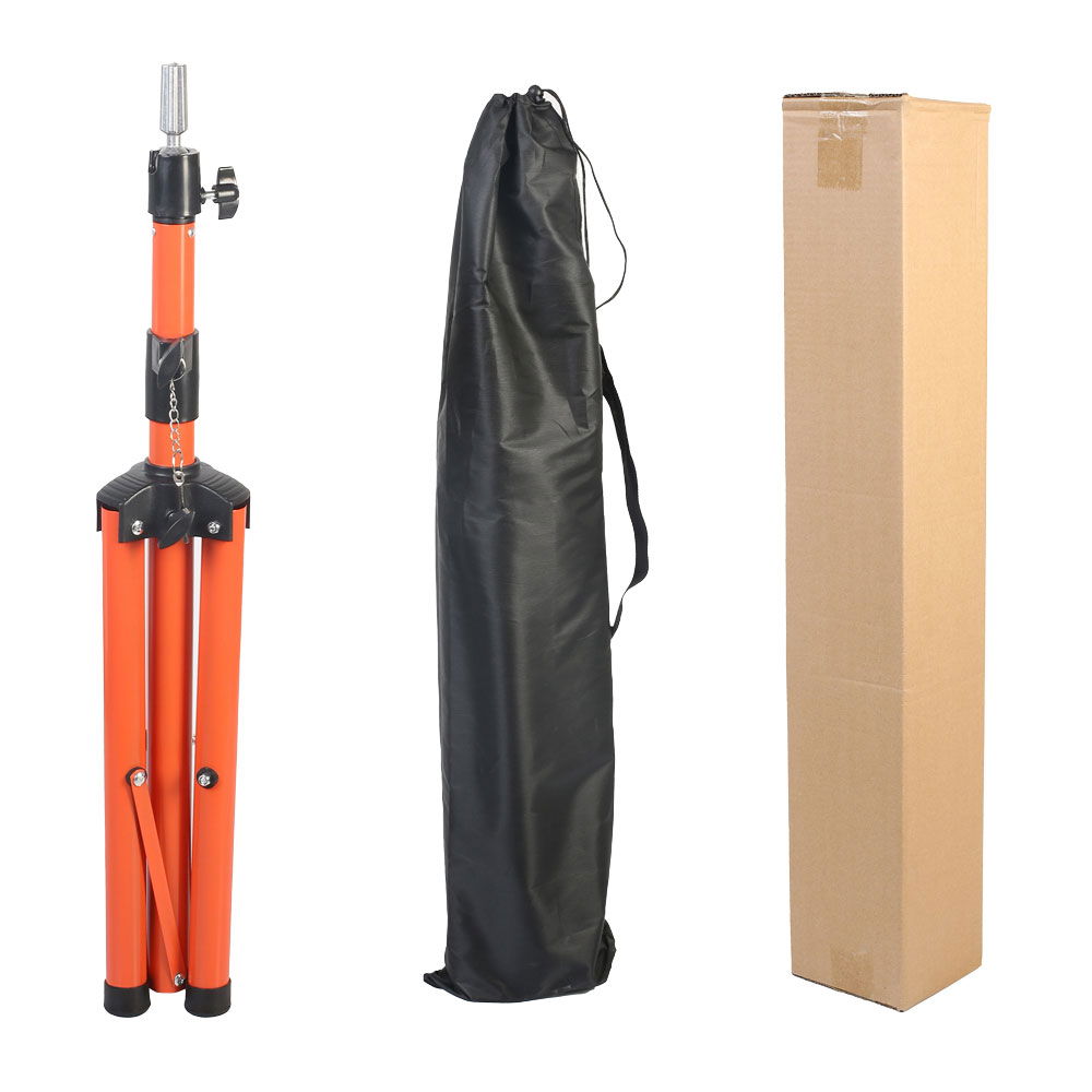 Metal Tripod / Orange + Carrying Case For Custom Hairdresser Training Manikin