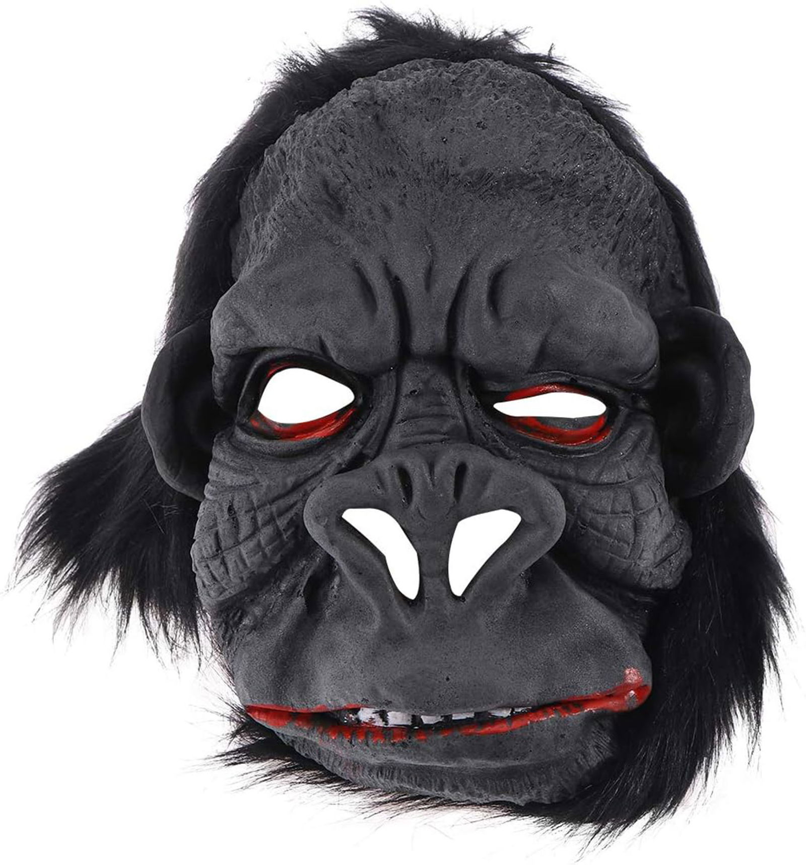 Latex Gorilla Mask Monkey Mask Meat Mask Orangutan Black Hair No 1