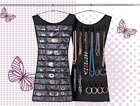 Dress Shaped Jewelry Organizer - Black