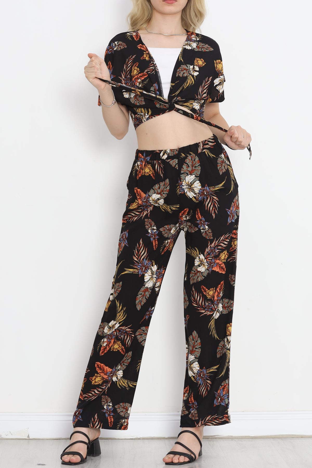 Patterned Suit Black Floral