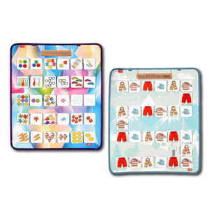 2 Sets - 57 Pieces Less is More Game and I Know What's Next (Winter) Felt Wall Boards , Educational Toys