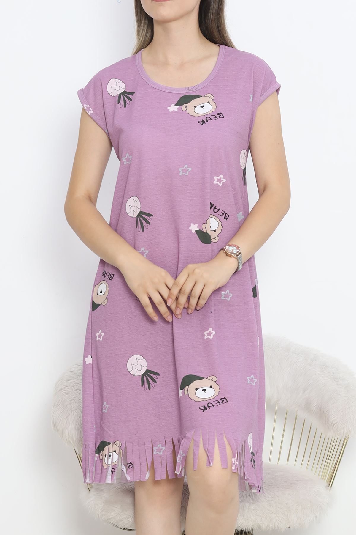 Printed Rotation Tassel Dress Koyumor