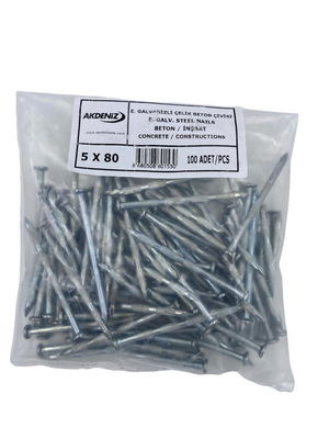 Akdeniz 5X80 Channel Steel Nails 100 pcs