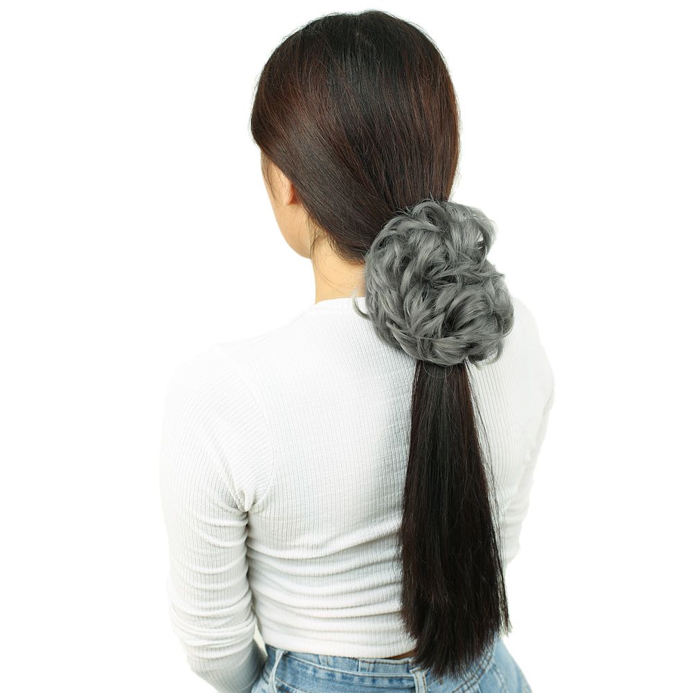 Dense Fiber Synthetic Rubberized Bun Buckle / Gray