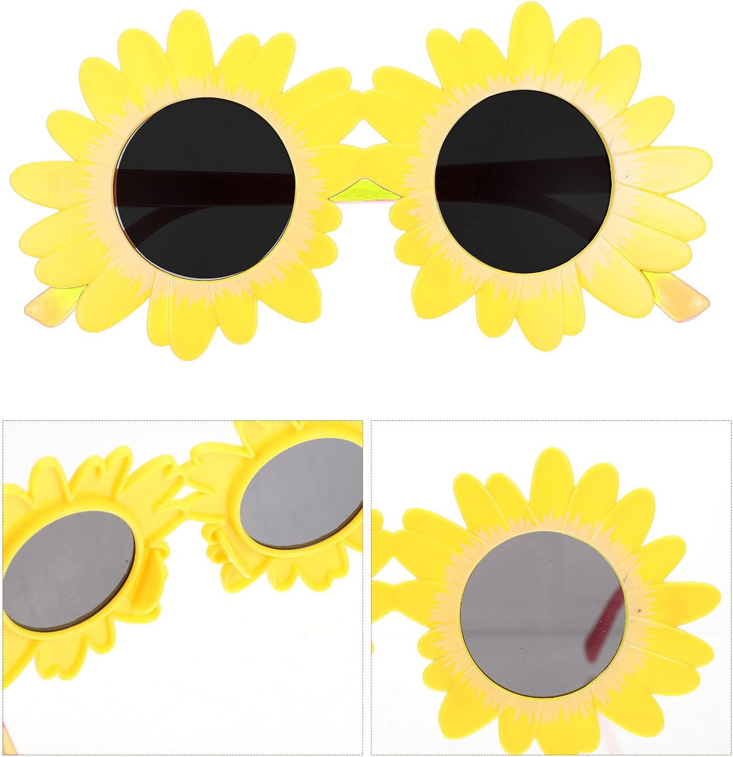 Yellow Color Daisy Shaped Party Glasses 18x10 cm