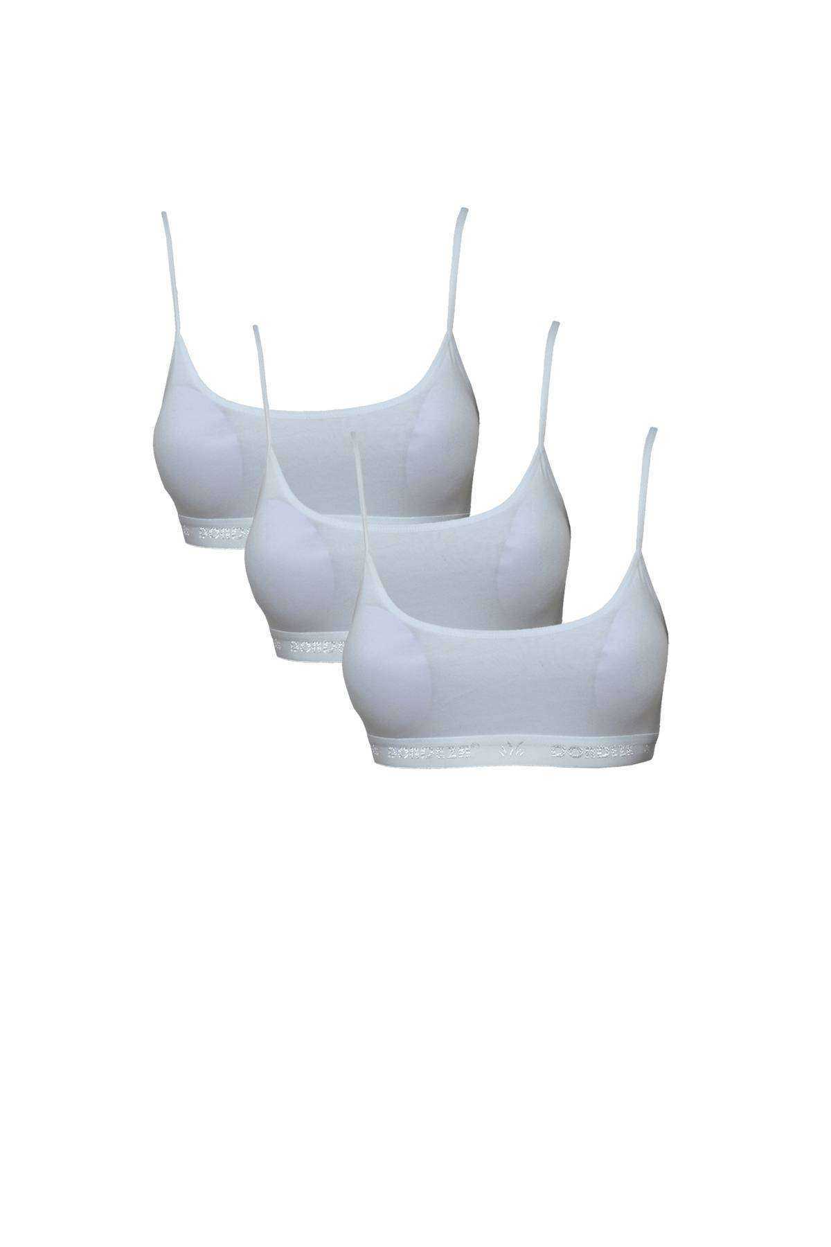 White Bustier with Padded Rope Straps 3pcs