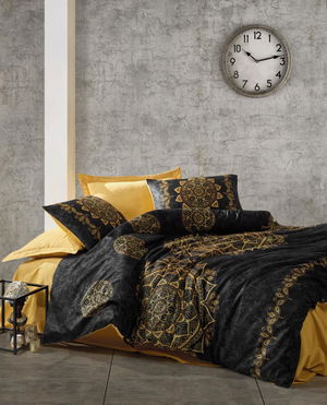 Double Satin Duvet Cover Alvina Gold