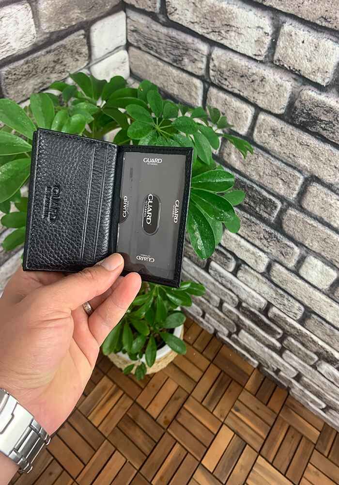 Black Leather Card Holder