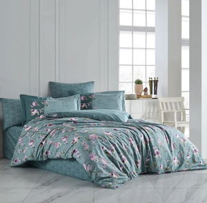 Double Poplin Duvet Cover Set Benita Green