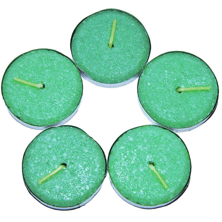 Tea Lights Green Candle 5 pcs 1 Pack