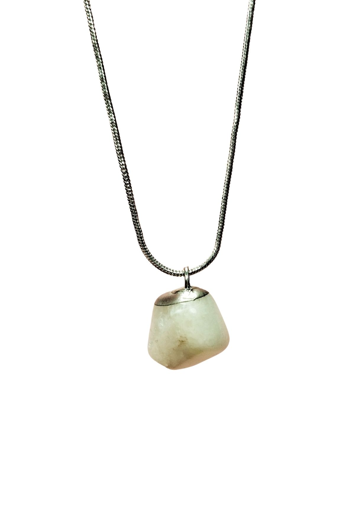 Moonstone Natural Stone Handmade Pendant with Chain: 2 cm Chain: 20 cm Boxed