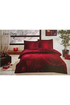 Özdilek Double Ranforce Duvet Cover Story Love Red