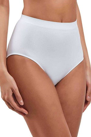 Elite Lite Women's High Waist Seamless Non-Strip Slip Panties White 811