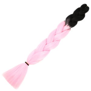 Afro Braiding Synthetic Color Transition Hair 100 Gr. / Black / Candy Pink