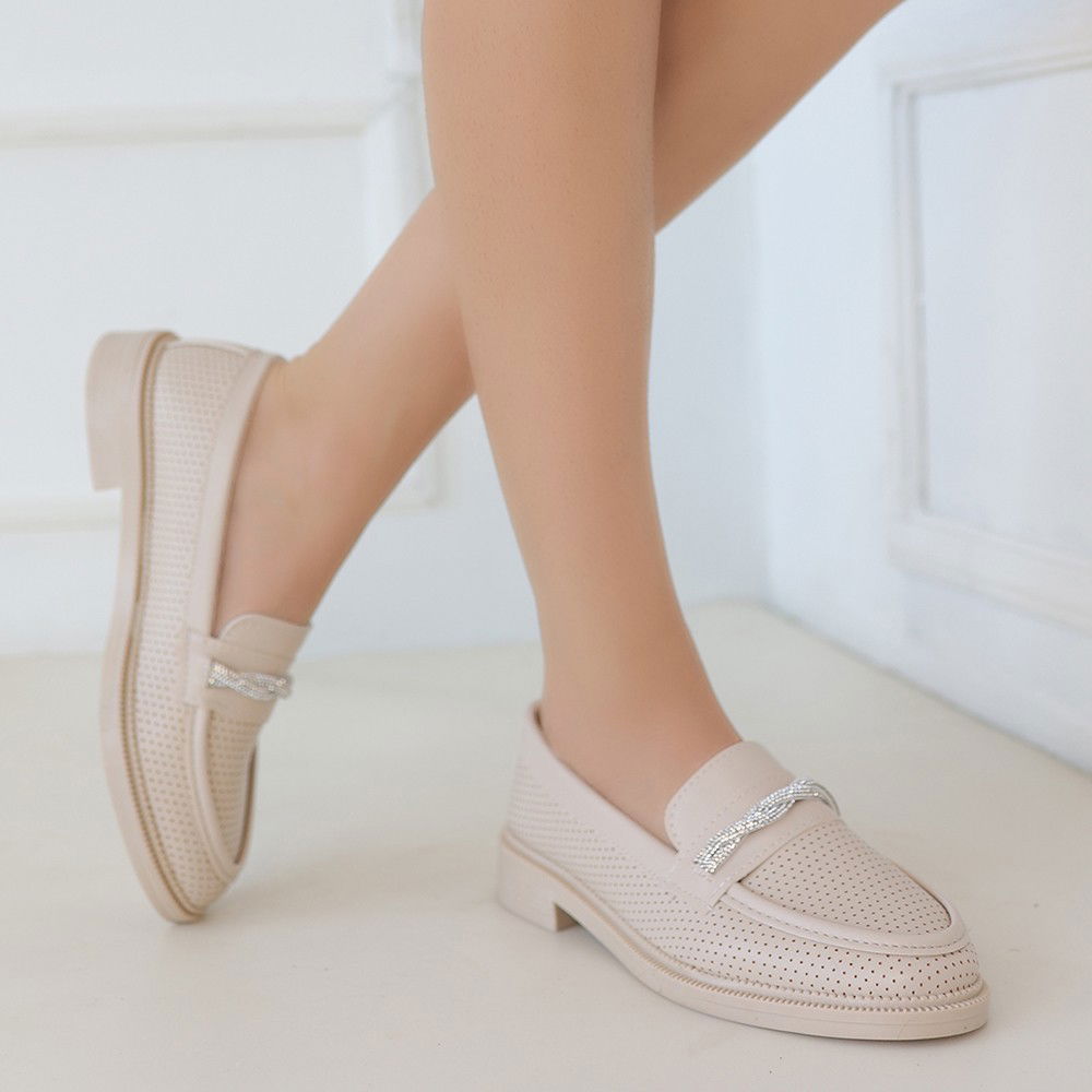 Beige Skin Babet Shoes