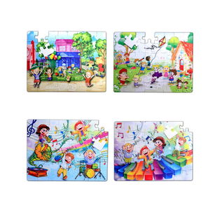 4 Set - 96 Piece Playground and Music 5+ Felt Jigsaw Puzzle - 5 Years Puzzle