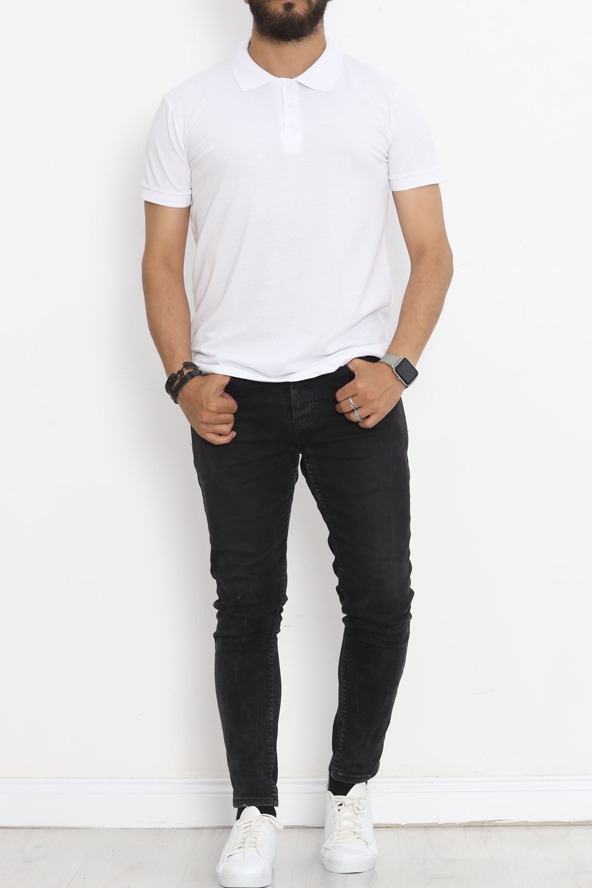 Polo Collar T-Shirt White