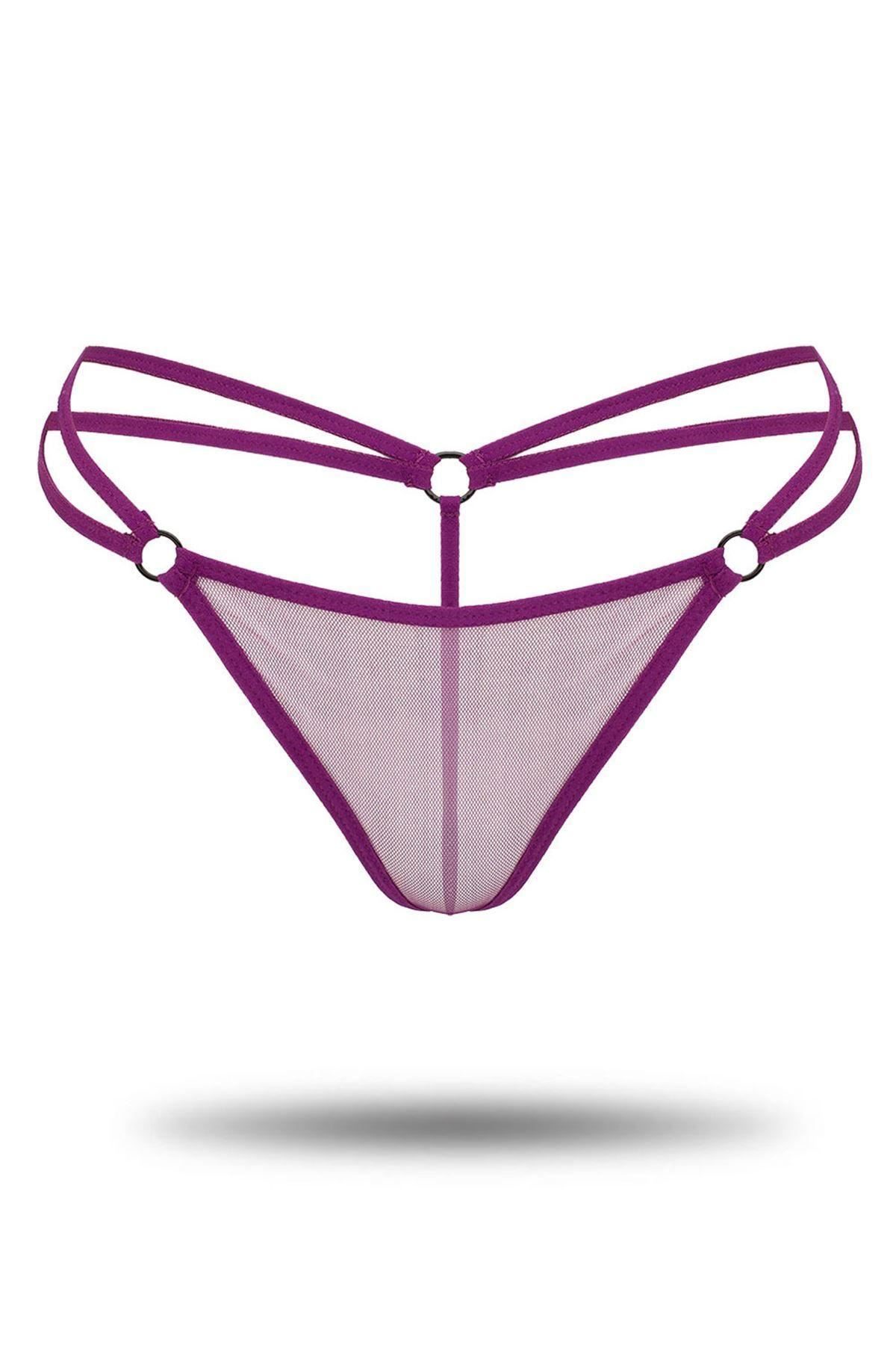 Special Design Thong Panties Purple