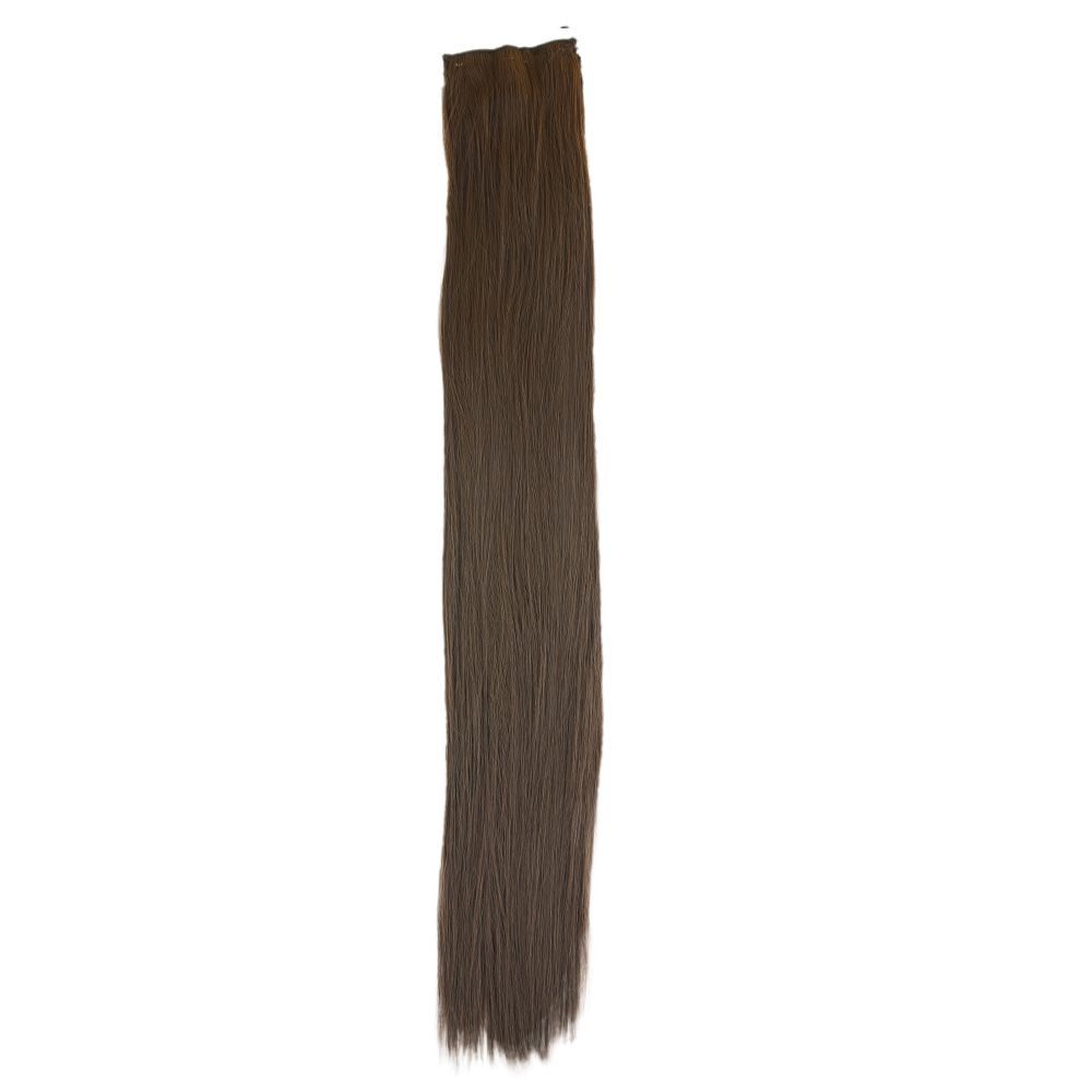 Kanekalon Fiber Synthetic Flat 8 Piece Hair Snaps / Light Brown