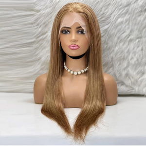 Straight Front Lace Real Hair Tulle Wig / Balköpük / 70/75cm