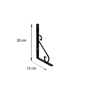 Wrought Iron Shelf Bottom No:2 Black