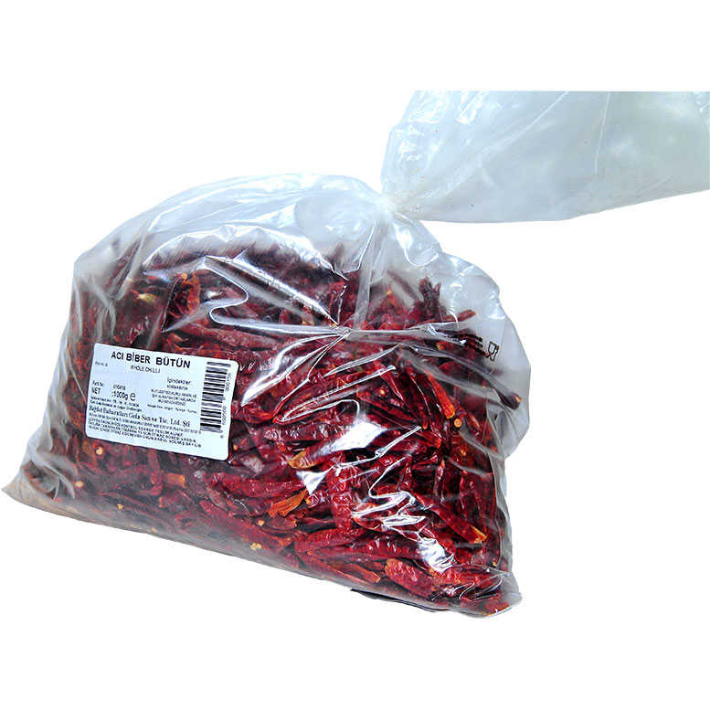 Very Hot Pepper Poison Hot Whole Pepper 1000 Gr Package