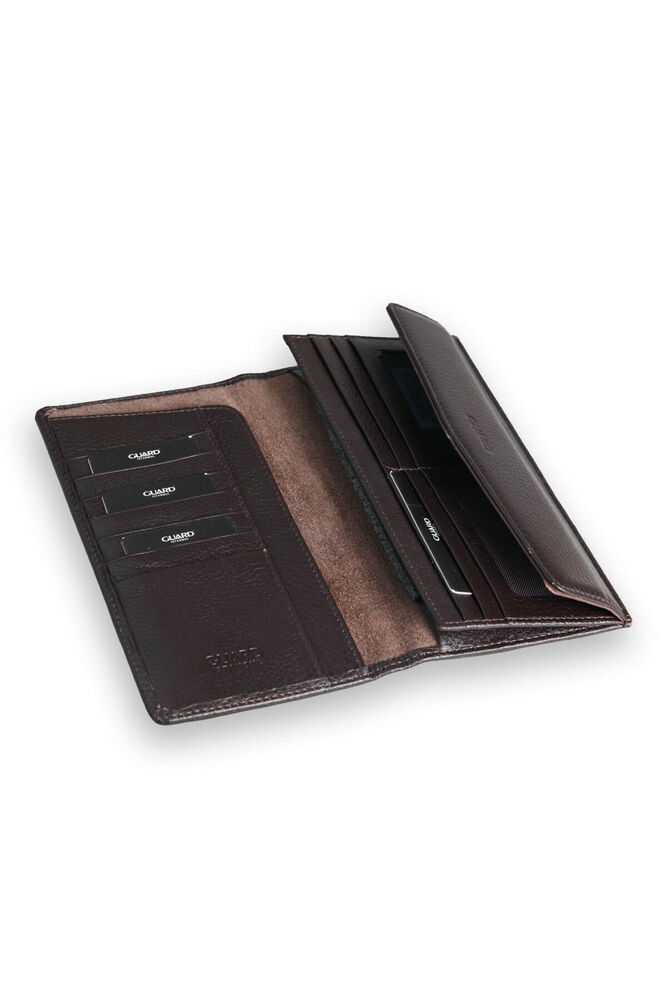 Brown Leather Women's Wallet with Phone Entry