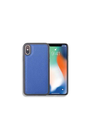 Navy Blue Leather iPhone X / XS Case