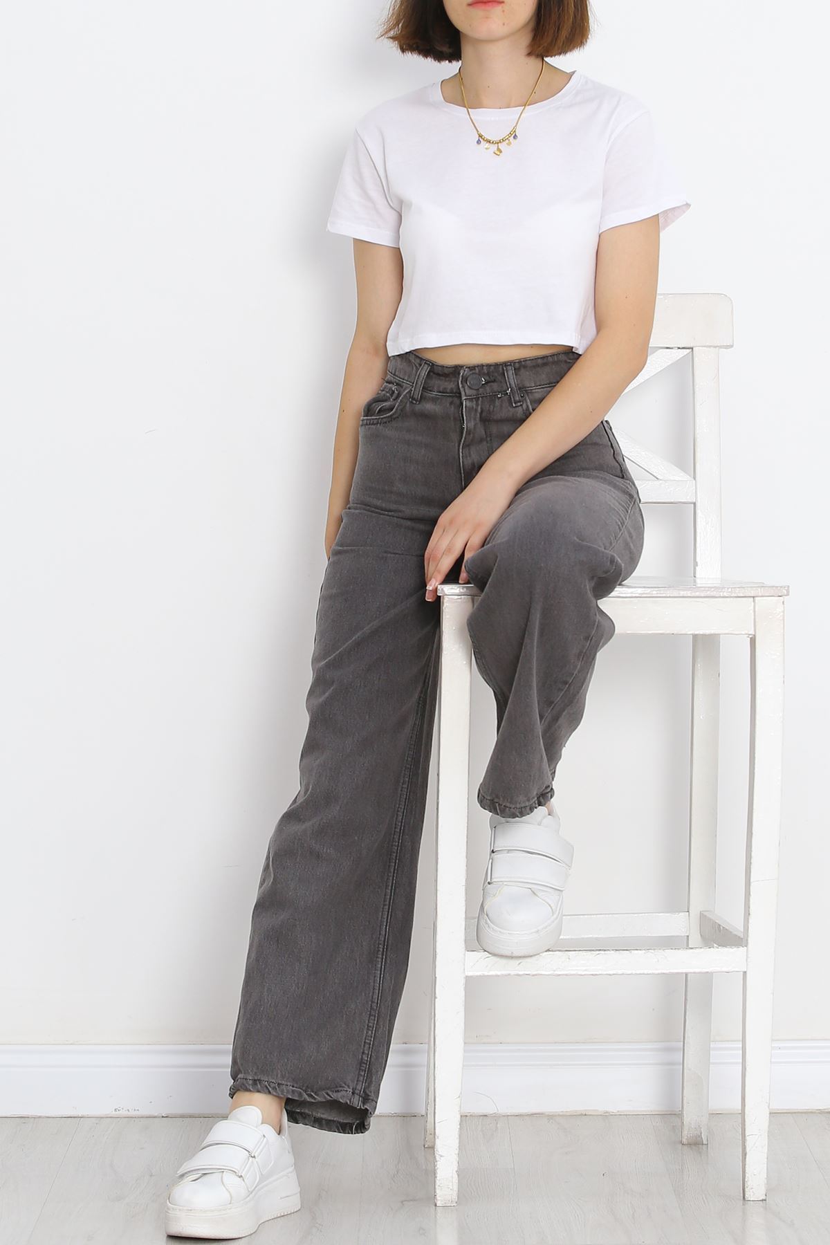 Palazzo Jeans Pants Açıkfüme3