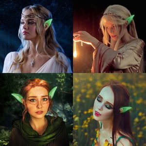 Glow-in-the-Dark Phosphorescent Latex Elf Ears 1 Pair 10x5 cm