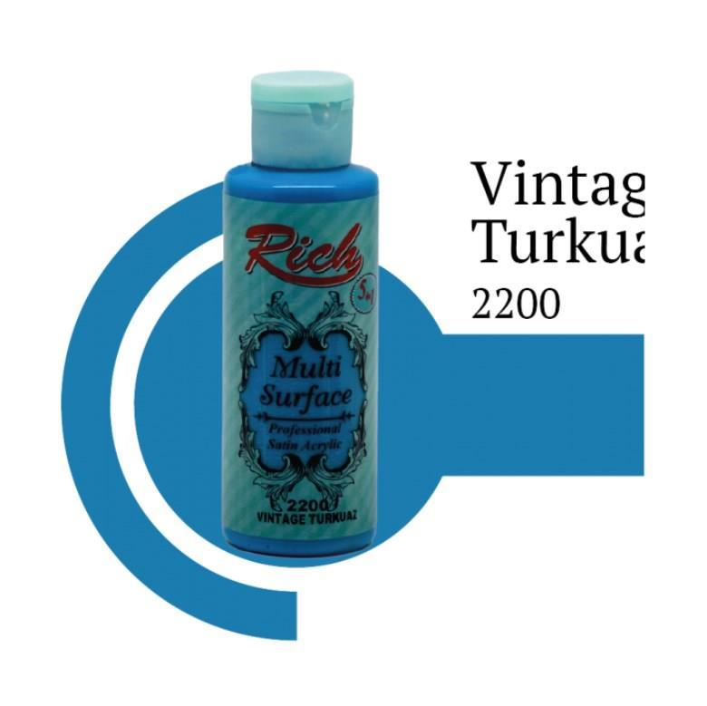 Rich Multi Surface 2200 Vintage Turquoise Acrylic Paint 120 cc