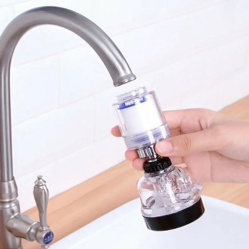 Filtered Water Saving 3 Function Movable Faucet Head - Transparent