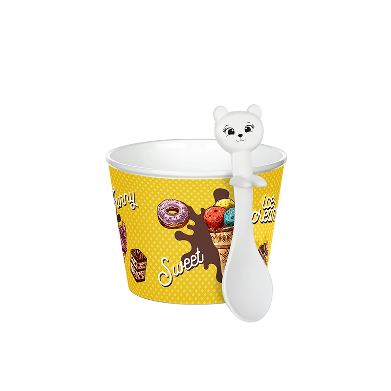 Cupice Spoon Ice Cream And Pudding Container 2 Pcs