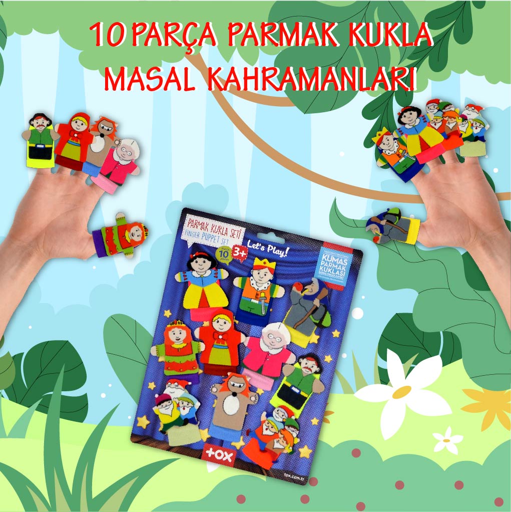 Fairy Tale Heroes 10 Piece Finger Puppet Set