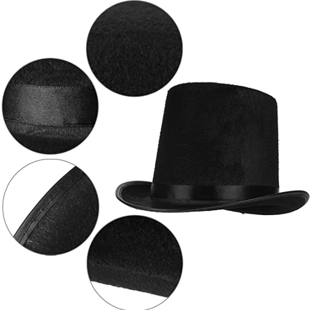 Black Color Ringmaster Magician Magician Hat Top Hat For Adults