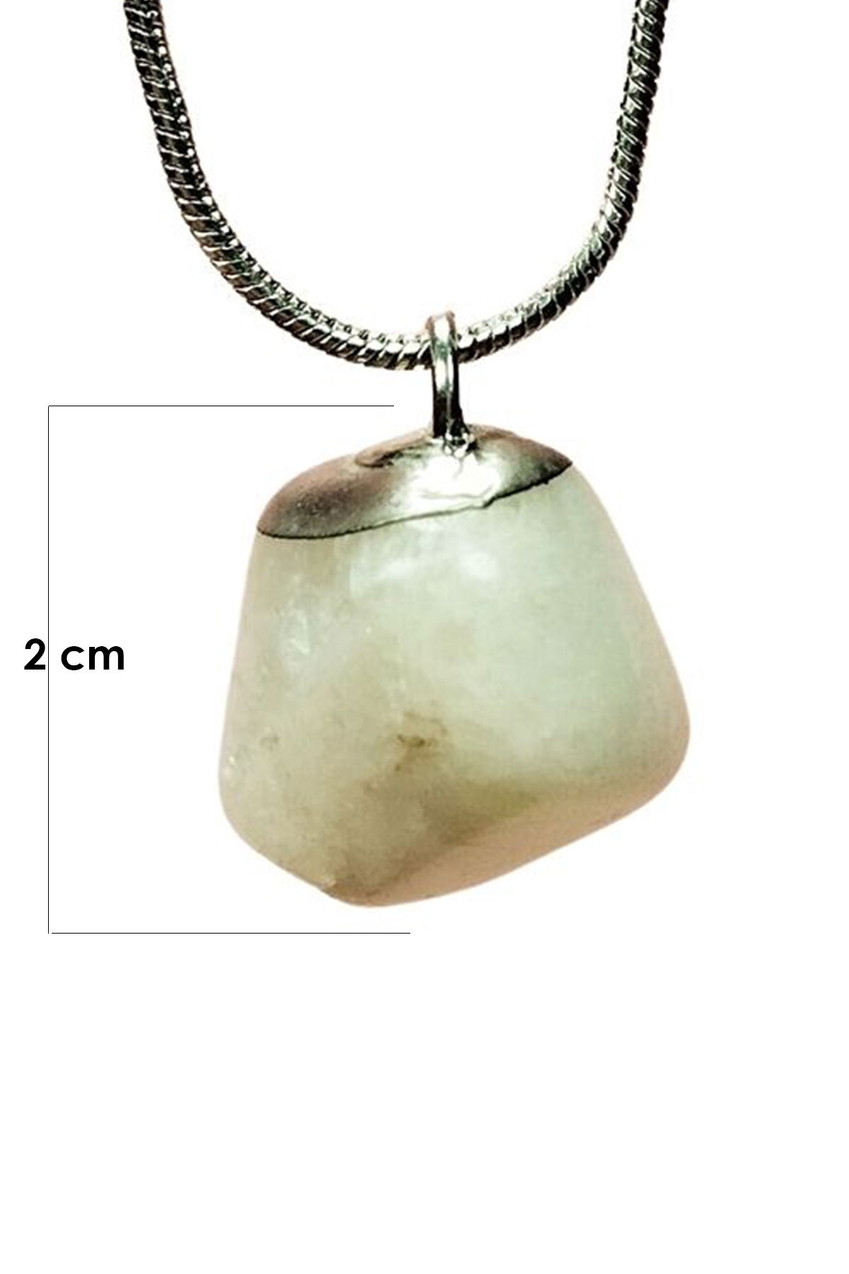 Moonstone Natural Stone Handmade Pendant with Chain: 2 cm Chain: 20 cm Boxed