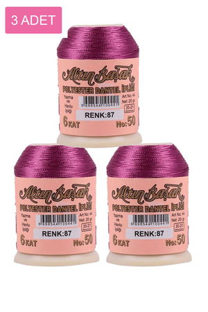 3 Pieces Altinbasak Oya and Lace Floss 20 gr - Turk - No: 087